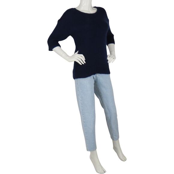 Calypso St Barth Navy Blue Mohair Wool Blend Sweater - Picture 5 of 8